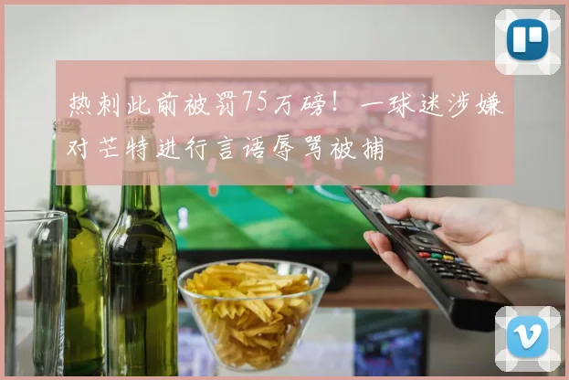 热刺此前被罚75万磅！一球迷涉嫌对芒特进行言语辱骂被捕